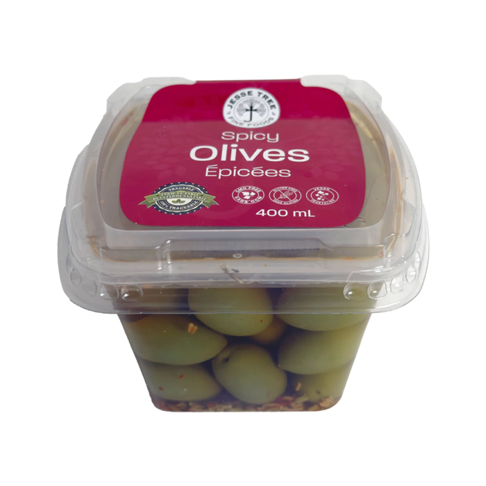 Jesse Tree Spicy Halkidiki Olives (6 x 400 mL)