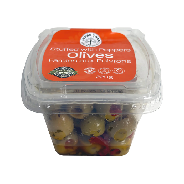 Jesse Tree Olives Stuffed with Peppers (6 x 220 g)