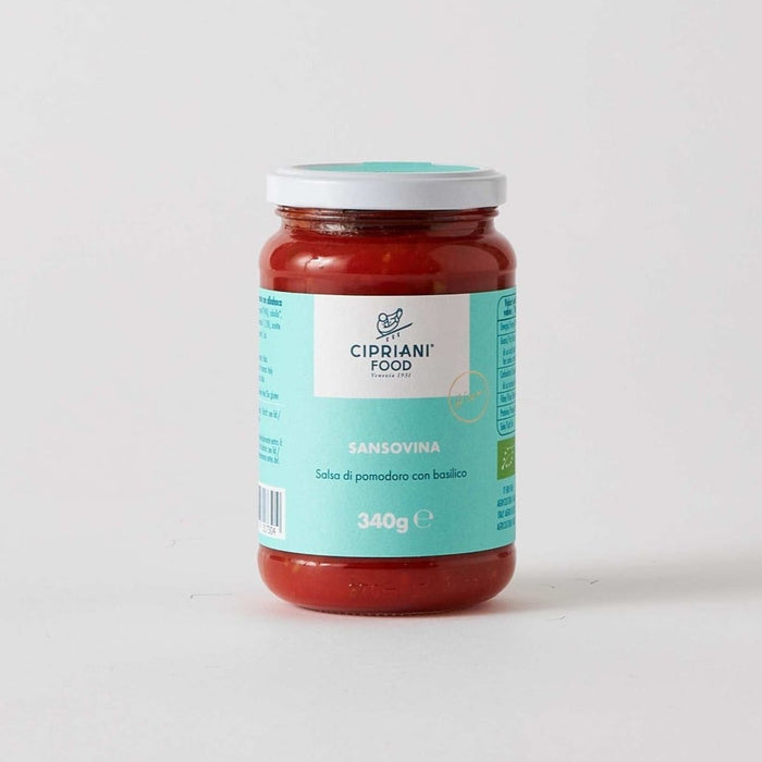 Organic Readymade Sansovina Tomato Sauce with Basil (12x340g)