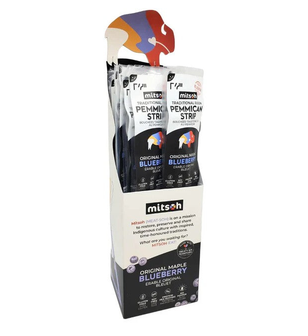 Mitsoh Original Maple Blueberry Pemmican (18 strips x 23 g)