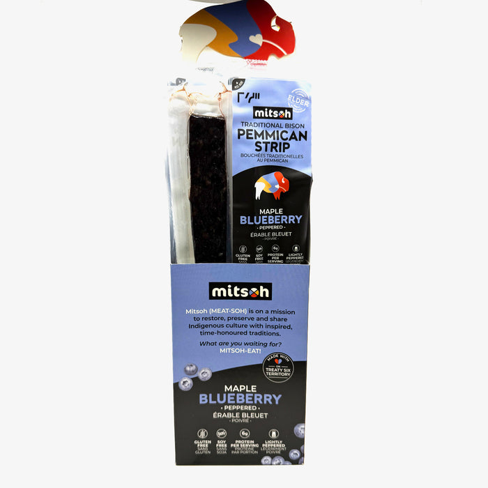 Mitsoh Peppered Maple Blueberry Pemmican (18 strips x 23 g)