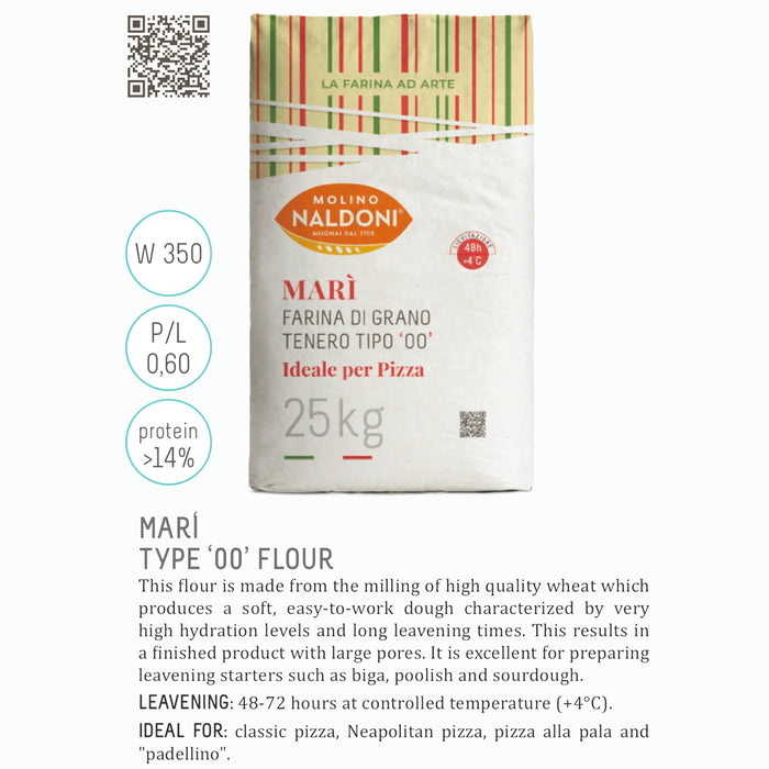 Molino Naldoni Mari Type  "00" Flour ( 1 Bag  X 25 Kg )