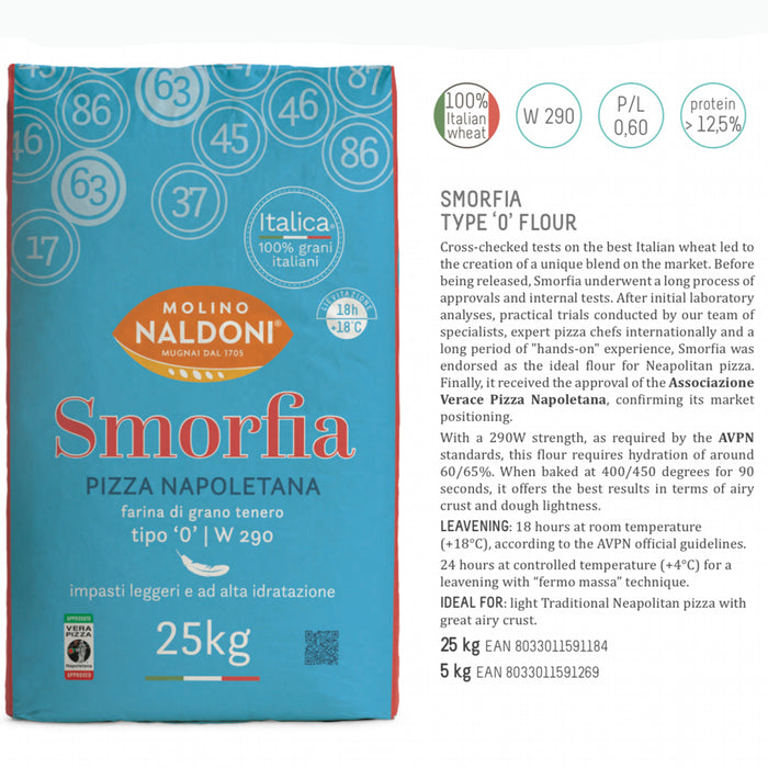 Molino Naldoni Smorfia Type '0' Flour ( 1 Bag  X 25 Kg )