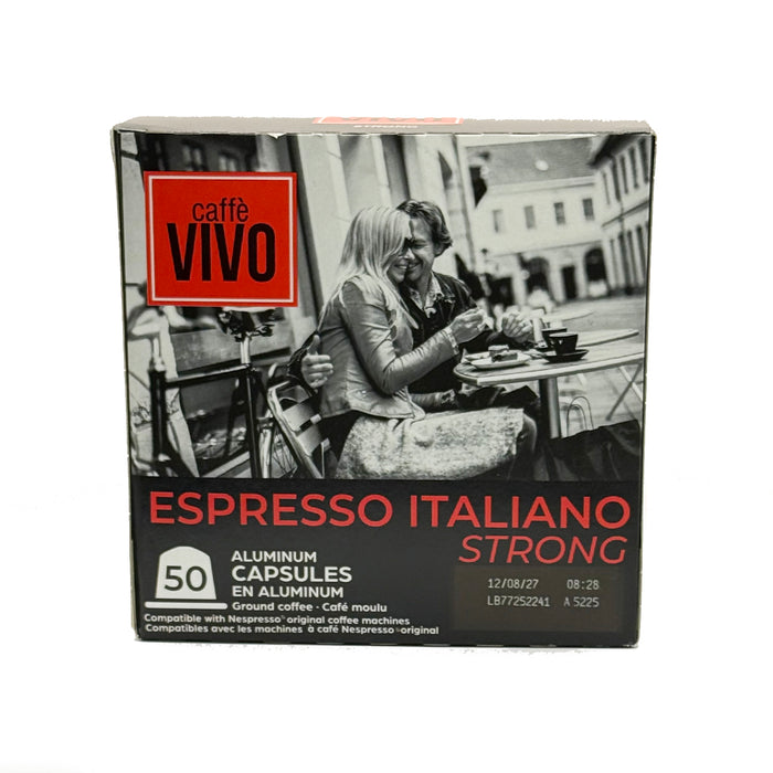 Caffe Vivo Strong (capsules aluminium/ aluminum pods) 8 x ( 50 X 5 g )