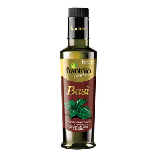 250mL Bottle of Frantoio Fratelli Pugliese Basi Basil Infused Extra Virgin Olive Oil